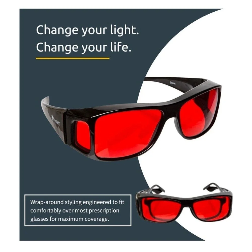TrueDark Twilights Fitover Glasses Unisex OS Black NWT Blue Light Blocking Sleep